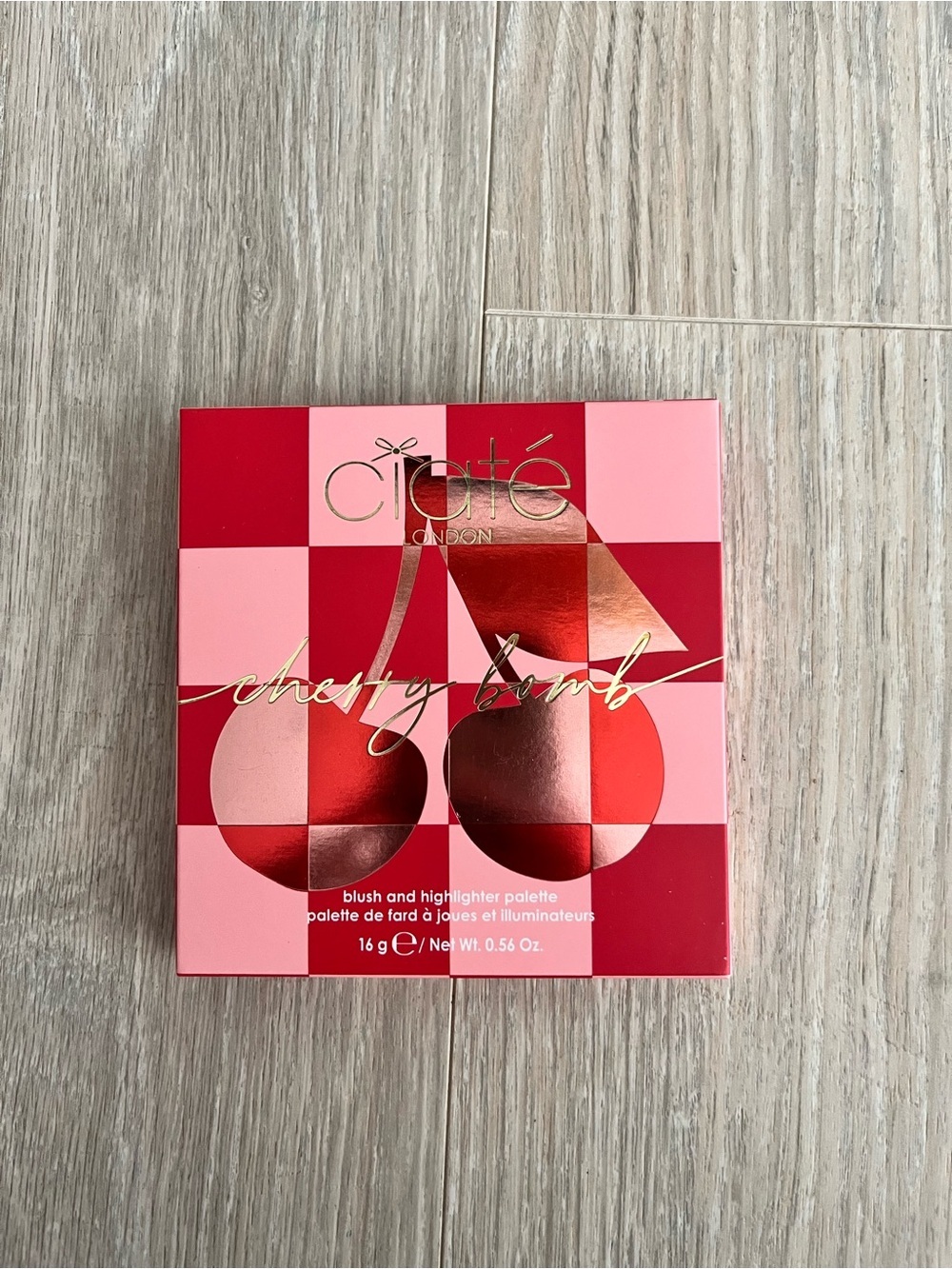 NEW Ciaté London Cherry Bomb Blush & Highlighter Palette Light/Medium